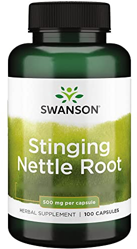 Swanson, Stinging Nettle Root, 100 glutenfreie Kapseln, 500mg Brennnesselwurzelextrakt je Dosis, Sojafrei, GMO frei, Geschmacksneutral