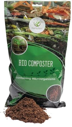 Hortulani Bio-Komposter - Natürlicher Kompostbeschleuniger mit effektiven Mikroorganismen - Geruchsneutral für Garten- & Küchenkompost, 500g (ausreichend für 5m3)