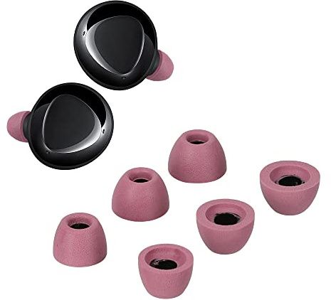 kwmobile Gommini Auricolari Memory Foam Set da 6 Compatibile con Samsung Galaxy Buds + - Gommini Cuffie In Ear Schiuma - 3 Size lilla pastello
