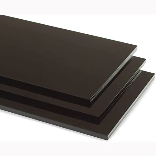 COYOUCO 3 Stücke Schwarze Acrylplatten, Schwarze Kunststoffplatten Handwerk Herstellung Bretter Schwarzer Fotografie Hintergrund Schwarze Acrylplatten Zum Malen, Handwerk DIY,10x10cmx2mm