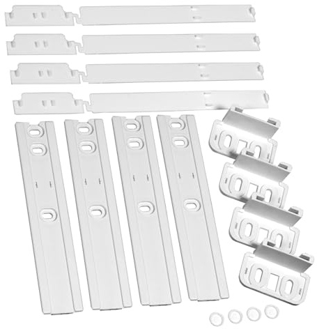 SPARES2GO integrerad kylskåpsdörrsskjutfäste kompatibel med Beko fästsats för skjutdörr (4-pack)