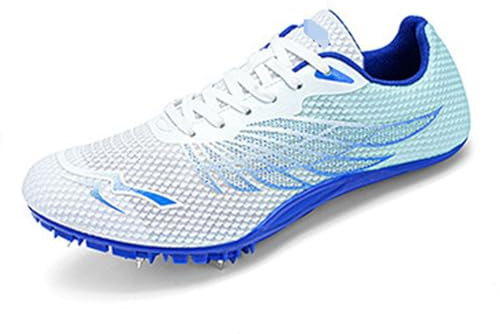Zenithia Zapatillas Clavos Atletismo NiñA Zapatillas De Portivas para Pista Y Campo Zapatillas De Correr con Clavos CóModas Resistente Al Desgaste Antideslizantes para Sprint Running