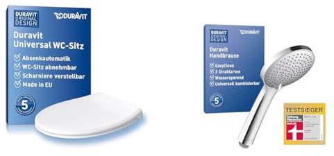 Duravit Universal Toilettendeckel mit Absenkautomatik & Universal Duschkopf