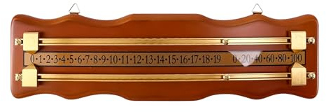 SWTHM Wood Billard Score Board, Shuffleboard Scoreboard Snooker Game Scorer Billard Score Keeper Snooker Schiedsrichter Scoreboard mit Metallschiebern für Billardspiele, Shuffleboard Spiele