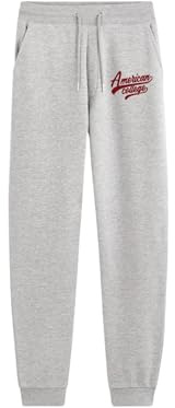 AMERICAN COLLEGE USA Joggingbyxor och leggings korta smala sportkläder barnkläder unisex pojkar flickor modell ACJOGW1 MELL grå 16 år, Grå, 16 år