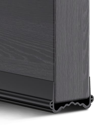 XAOCED Türdichtung Zugluftstopper für Türen 100cm, Schallschutz Türdichtung Unten Selbstklebend, Besser Geeignet für Türen Im Haus (Leicht zu installieren/Fällt Nicht Ab/Wiederverwendbar) (1, Schwarz)