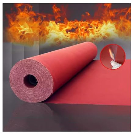 Coperte antincendio, Robusto Coperta For Saldatura Ignifugo, Fiamma Di Fuoco Spessa Ritardante Resistente Tessuto Telo Isolamento Dello Scudo Termico Tenda Di Saldatura(1MX1MX0.25mm)
