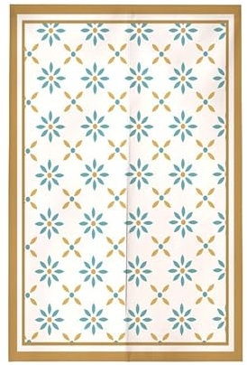 Türvorhang Blau Braun Druck Küchenvorhänge Polyester Raumteiler Vorhang Waschbar Vorhänge Kurz Küchenvorhang Langlebig Fliegenvorhang Terrassentür tür Vorhang Verdickung Vorhang Tür 80x200cm