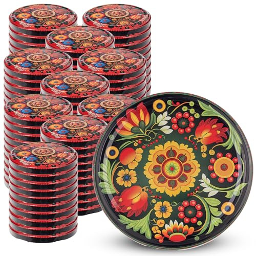 KADAX Set med 100 twist-off-lock, Ø 82 mm, metallreservlock för glasburkar 235–900 ml, lufttät förslutning för konserver, sylt och pickles