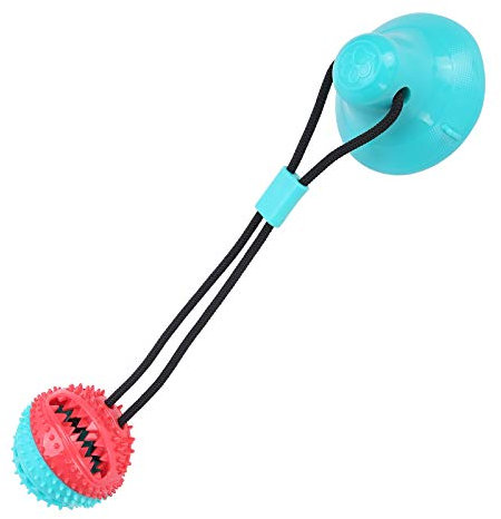 TIKATARER Suction Cup Dog Toy Tug Of War, Dog Puzzle Toy Indestructible Puzzle Stimulating Chew Toy Interactive Dog Toys Food Teething Puppy Dispensing Squeaky Ball for Small Medium Dogs