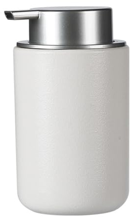 Dowbom Schaumseifenspender aus Keramik, 350 ml, handschäumender Spender, Schaumseifenspender mit Pumpe für Barthroom Küche (Weiß-C)