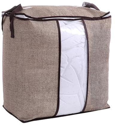 Cabilock Bolsa De Almacenamiento Plegable Para Edredones Ropa Bolsa Sellada Asas Anchas Ventana Transparente