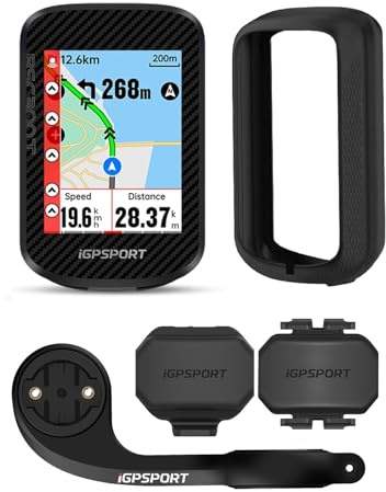 iGPSPORT BSC300T Cykeldator GPS Bundle, 2,4 tum pekskärm MAP navigering cykeldator med hastighet kadens sensor Out-FFront Mount Case