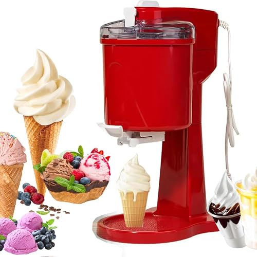 WuDLi Eiscreme-Maschine, 1000Ml Softeis-Maschine, DIY Dessert Frozen Yoghurt Sorbet Maker, tragbar und leicht zu reinigen, geeignet für Frozen Yoghurt, EIS, Sorbet