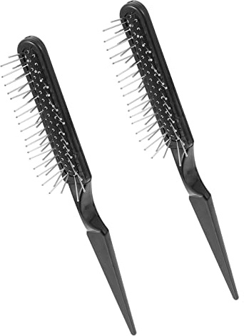 IWOWHERO 2piezas Peine De Peluquería Cepillo De Acero Para Cardar El Cabello Desenredarlo y Teñirlo Para Salones De