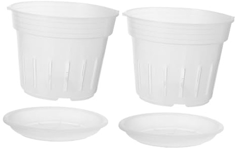 KONTONTY 2piezas Macetas De Orquídea Phalaenopsis Transparente De Plástico para Interior Decoración con Agujeros para Plantas De Flores para Jardineros y Entusiastas Plantas