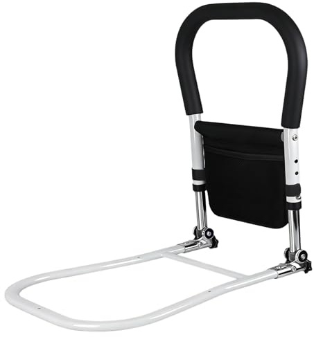 Bed Rails For Elderly Adults,Bed Assist Rail Safety,Bed Guard,Bed Rail,Mobility Aids Bed Guard,Four-Position Height Adjustment,Non-Slip Grip,Robust Steel Frame,For Pregnant Women,Seniors,Handicap