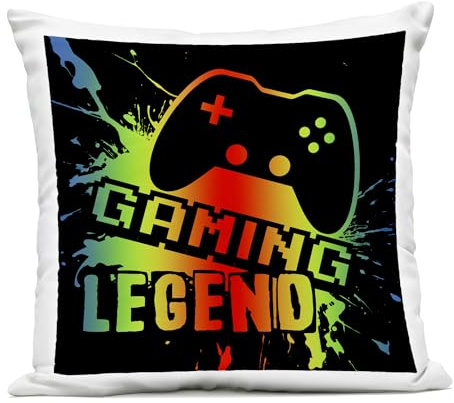 Stupell Industries Gradient Gaming Legend Outdoor bedrucktes Kissen, Design von Marcus Prime