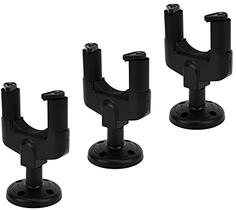 Lot de 3 crochets muraux universels en plastique avec housse en EVA souple pour ukulélé, basse, suspension sûre et peu encombrante