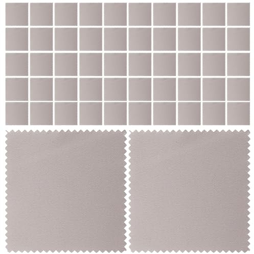 Chiffon à Polir pour Bijoux en Argenté 50 Pièces 8x8cm en Suédine | Nettoyage et Antistatique, Adapté aux Bagues, Format Carré Facile à Saisir, Entretien de Précision
