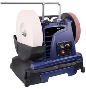Lucidatrice, Affilacoltelli Elettrico Smerigliatrice Ad Acqua A Bassa Velocità Affilatrice For Utensili For La Lavorazione Del Legno Raffreddata For Coltelli Da Intaglio(10 inch)