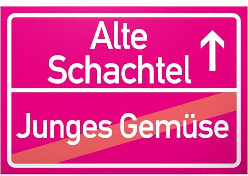 DankeDir! Alte Schachtel (Junges Gemüse) Schild rosa - Geschenk runder Geburtstag Geschenkidee Geburtstagsgeschenk Sie Geburtstagsdeko Partydeko Party Zubehör Geburtstagskarte
