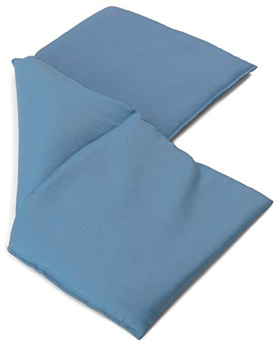 GIRAFFENLAND Bio-Dinkelkissen 20x50cm groß 3-Kammer - hellblau - Wärmekissen, Körnerkissen