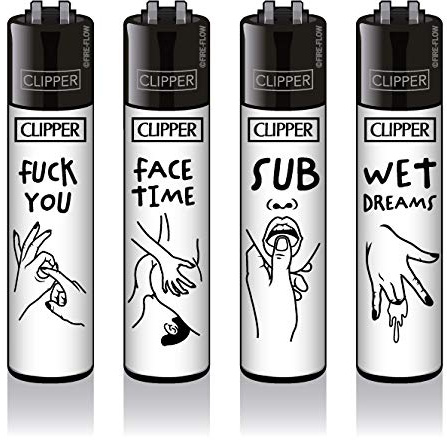 ledermodefashion Clipper ® Feuerzeug Feuerzeuge - Impact Adult #2 - Limited Edition 4er Set LMC329