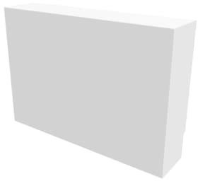 Cache nourrice plomberie ATOLE en acier Blanc - Largeur fixe - Taille 2 : 450 x 650 x 150 mm
