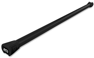CAP Barbell 20 lb Total Body Workout Weighted Bar - Black | Exercise Bar for Strength Training, Yoga, Pilates, Resistance Training, and Home Gym Workouts