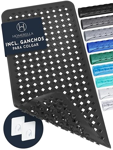 homerella® Badewannenmatte rutschfest 88x39cm, INKL. HAKEN, Rutschfeste Badematte BPA frei, Duschmatte rutschfest, Antirutschmatte Badewanne, Rutschmatte Badewanne, schimmelresistent&maschinenwaschbar