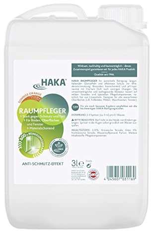 HAKA Raumpfleger Sonnige Orange Universalreiniger Boden, 600 Anwendungen, 3 L Kanister