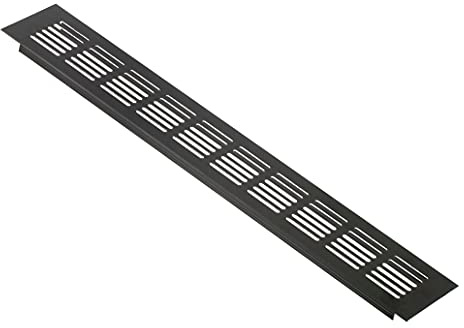 Marrón Oscuro 400x60 mm Rejilla de Aluminio para Ventilación, Rejilla de Ventilación para Zócalos Armarios de Cocinas, Viviendas, Oficinas