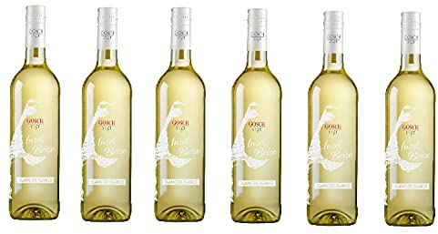 6 Flaschen Gosch Sylt Insel Brise Blanc de Blanc Weißwein QbA trocken a 750ml 11% Vol.
