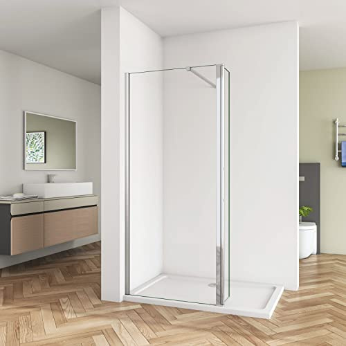 Huiyang New 800mm Walk in Wet Room Shower Enclosure 300mm Flipper Panel Only Screen Flipper 8mm Nano Glass