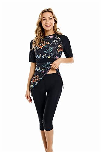 Rash Guard Surfdräkt Kortärmad Baddräkt Burkini Modest Badkläder för kvinnor Modesty Simdräkt Strandkläder