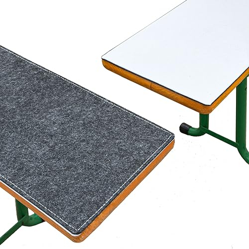 DuneDesign Set of 2: Reversible Outdoor Bench Cushion 220cm - Extra Thick Felt Seat Pads - Long Cushions for Garden Benches - Beer Tent Dining Bench Cushion - Picnic Table Pad - Patio Bench Cushions