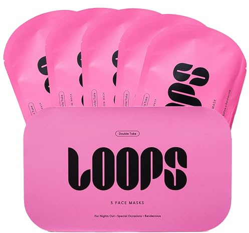 LOOPS DOUBLE TAKE - Glow Hydrogel Face Masks - Calms and Soothes Skin - Refine Pores and Smooth for a Flawless Face - Hydrating Skin Mask Face Mask Leaves You Refreshed and Loumonus, 5pc