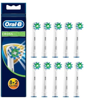 Oral-B Pro CrossAction Zahnbürstenköpfe, Weiß, 10 Stück