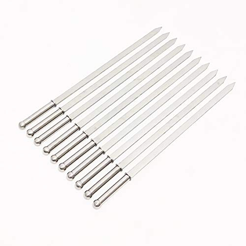 Edelstahl V2A Adana-Kebab Luxus Spiesse für Schaschlikgrill Schaschlikspieße Mangal Köftespieße Fleischspieße шампура V2A (Breite 20mm, Länge ohne Griff 600mm)