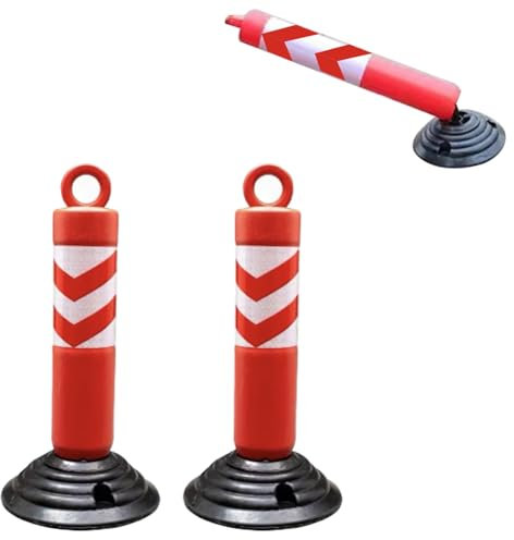 BBHW Parkplatzsperre Plastiksicherheitsparkpoller, Die Stütze der Einfahrtswegsperre Fällt Nicht Herunter. Verkehrsleitkegel mit Dehnbolzen (Size : 55cm (21 5/8in) Height)