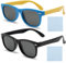 ZYKORT Lunettes de soleil polarisées pour garçons et filles - Monture en silicone, protection UV400, 2 pièces - Pour 3 à 12 ans, Noir + bleu
