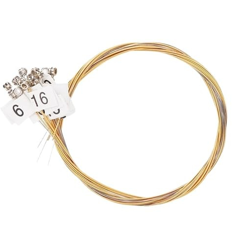 QAUUCP 1Set 15/16/19/21/24 Saiten Lyra Harfe Messing Saiten Set Lyra Harfe Nylon String Ersatz Lyra Saiten Anfänger Instrumente Lyra Harfe Saitenersatz(16 Brass Strings)