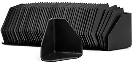 Fowecry Black Plastic Corner Protectors, 200pcs, 60 x 60 x 60mm, 1mm Thick, Anti-Collision & Anti-Friction, Suitable for Cartons, Furniture & More