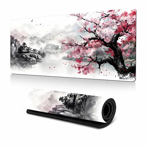 Tapis Bureau Gaming, Tapis de Souris Gamer, Tapis Gamer XXL, sous Main Souris à Bords Cousus pour Gamer, Ordinateur, PC, MacBook, Ordinateur Portable 900 x 400mm