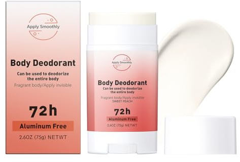 Wenrny Men Women Deodorant Stick,Aluminum Free Whole Body Deodorant For Women & Men,Unisex 72 Hours Odor Protection Natural Solid Deodorant,Men's Deodorant,Women's Deodorant Stick (75g, Peach)