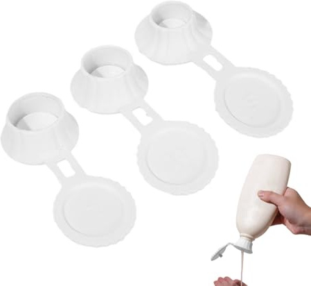 Upside Down Bottle Dispenser Lid, 3 Pack Cap Bottle Stands, Leak-Proof Shower Gel and Shampoo Emptying Gadget, Refillable Lotion Saver Accessory for Bathroom, Home Use