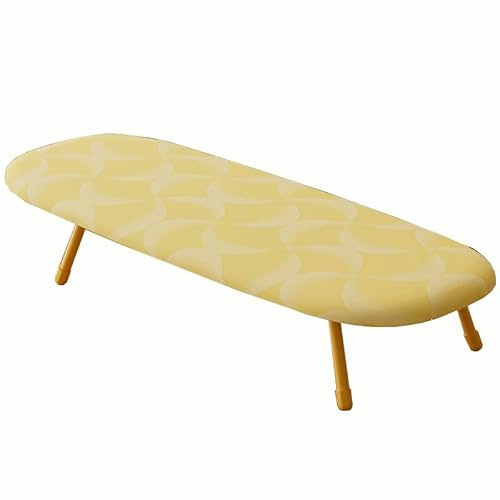 Dsejynxx kleines bügelbrett klappbares Tischbügelbrett inklusive Bügeleisenablage -Mini Bügeltisch - Bügelbrett für den Tisch mit Gummifüßen und hochwertigem Bezug(Color:a,Size:)