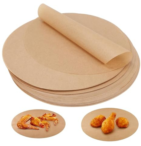 150 Stück Backpapier Rund,30cm Backpapier Rund, Runde Antihaft-Backpapier,Backpapier Rund 26 cm,Airfryer Backpapier Für Heißluftfritteuse Zuschnitte Rund,Backpapier für Heißluftfritteuse Rund