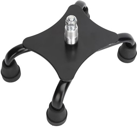 KIMISS Canne de Marche à Quatre Pieds en Acier Inoxydable, Bâton de Support de stabilité avec Base à Quatre Points pour Canne de 22 Mm – Conception Antidérapante pour Une sécurité Améliorée